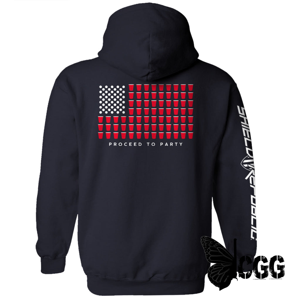 Proceed To Party Navy / S Hoodie Nc - Apparel