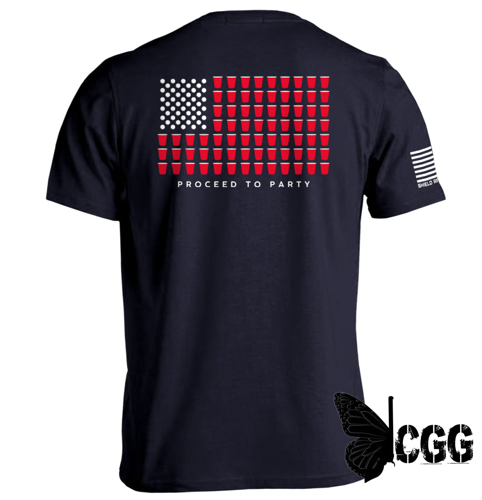 Proceed To Party Navy / S Tee Nc - Apparel