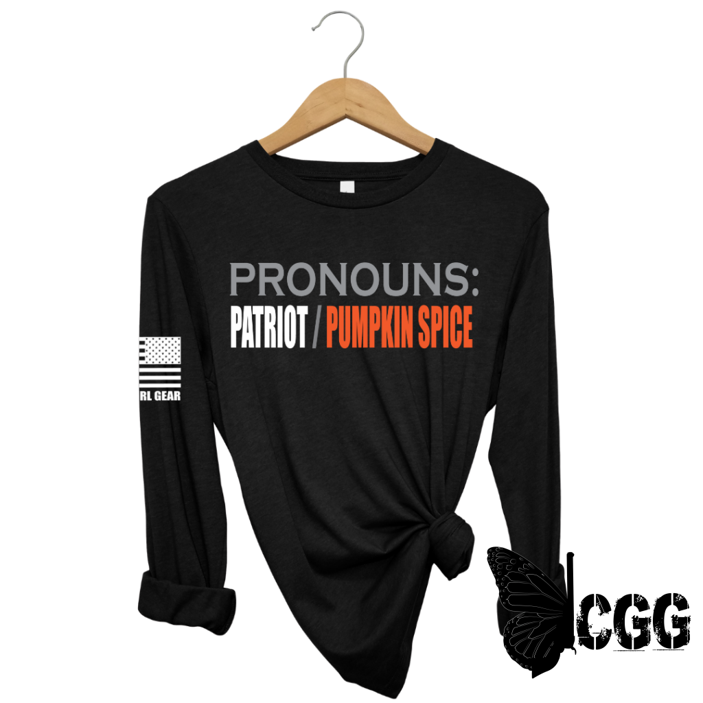 Pronouns Long Sleeve Black / Xs