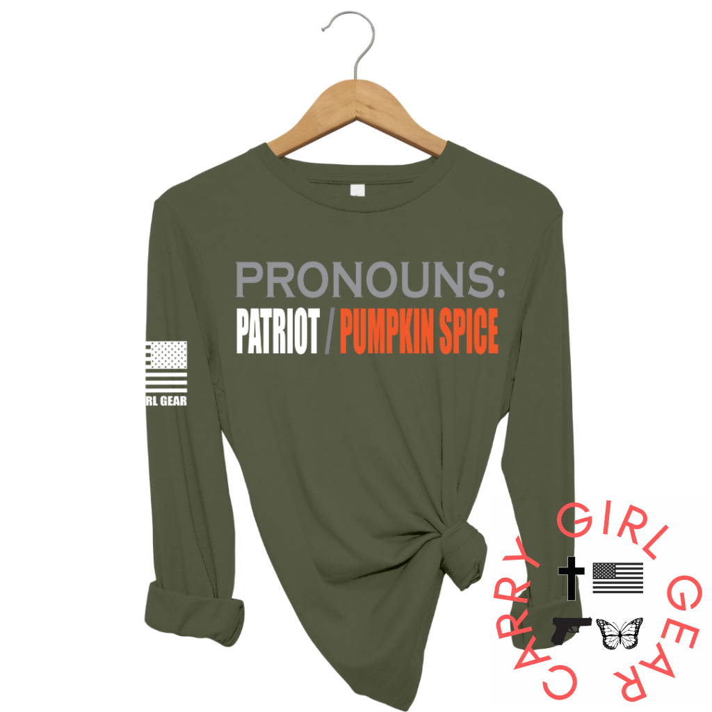 Pronouns Long Sleeve Olive / Xs