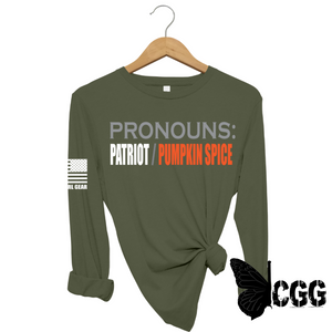 Pronouns Long Sleeve Olive / Xs