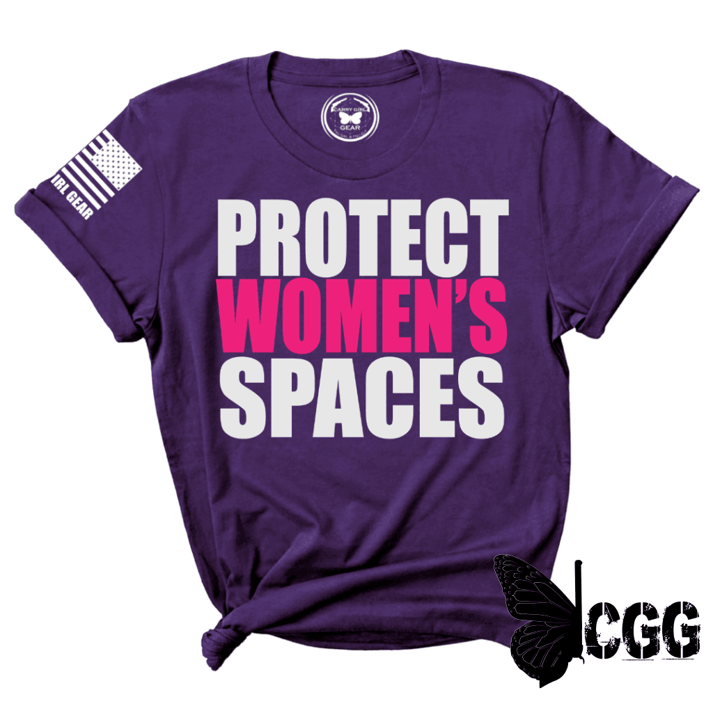 Protect Womens Spaces Tee Xs / Purple Unisex Cut Cgg Perfect Tee