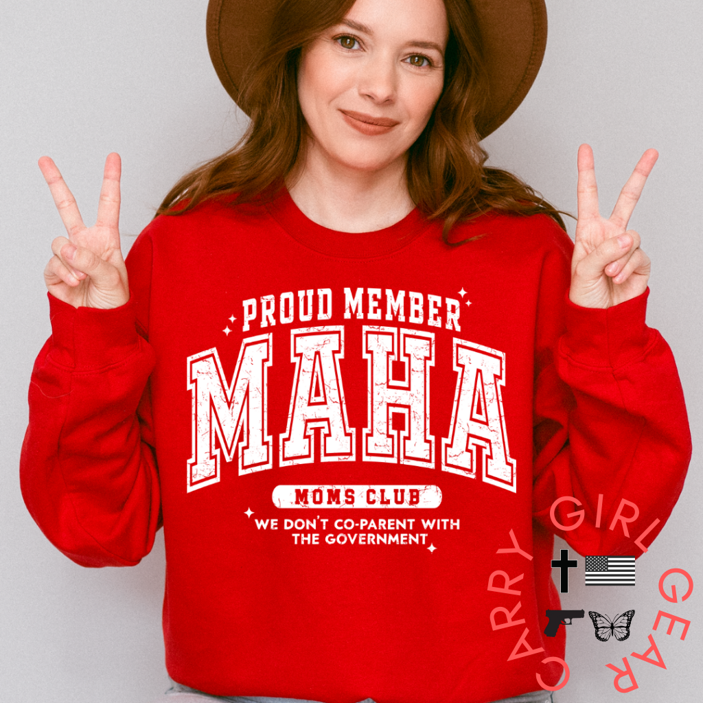 PROUD MAHA MAMA SWEATSHIRT RED / XS