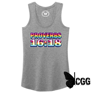 Proverbs 16:18 Xs / Gray Tank Top