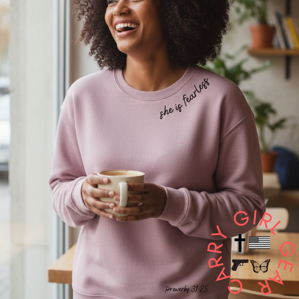 Proverbs 31:25 CREW NECK Mercy Mauve / S Crewneck