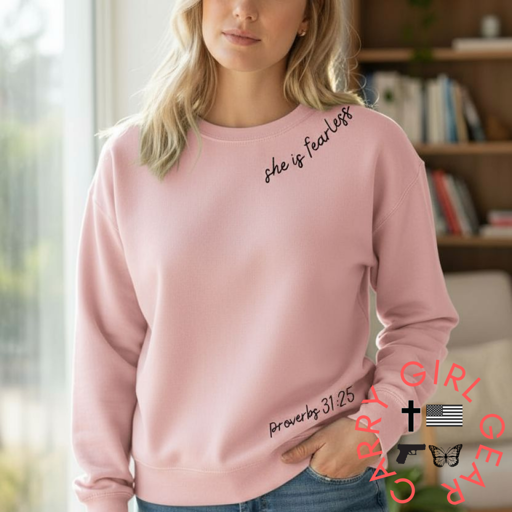 Proverbs 31:25 CREW NECK Praise Petal / S Crewneck