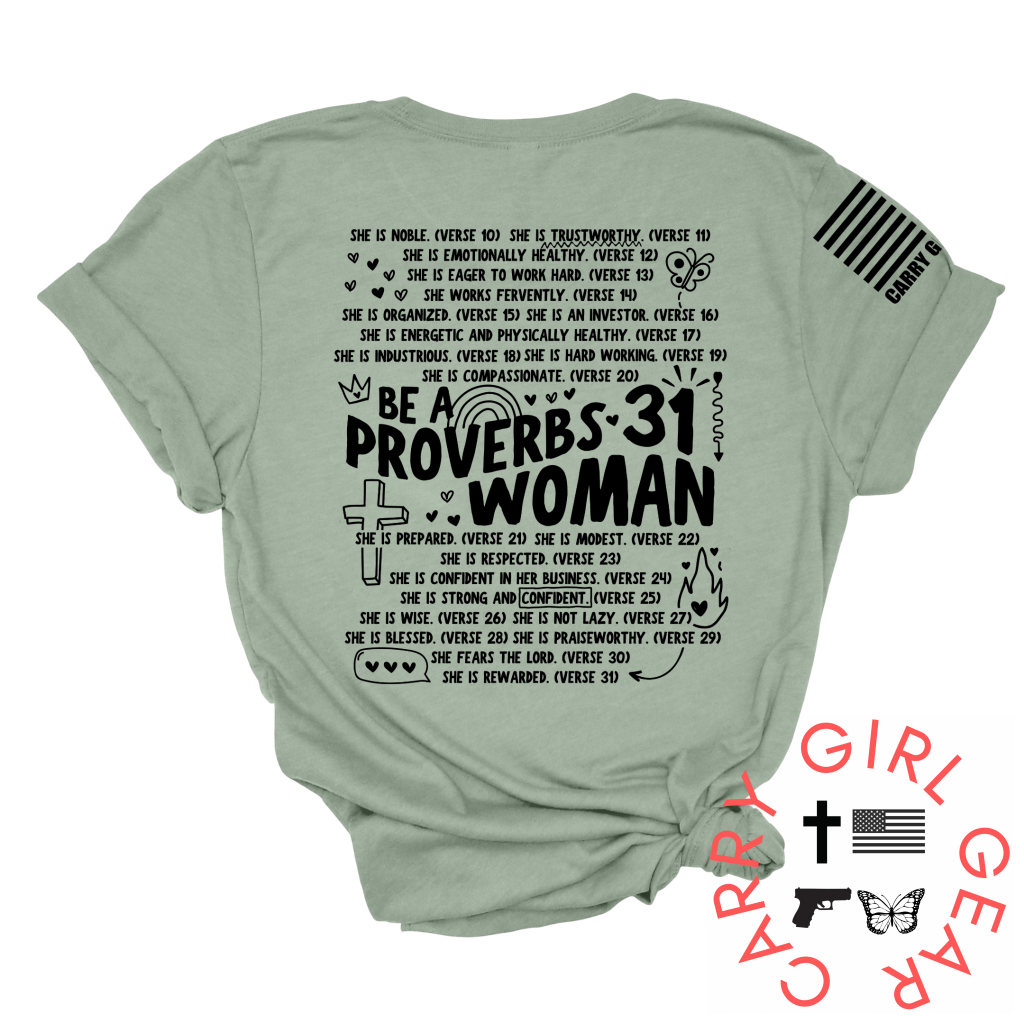 Proverbs 31 Tee Xs / Sage Unisex Cut Cgg Perfect Tee