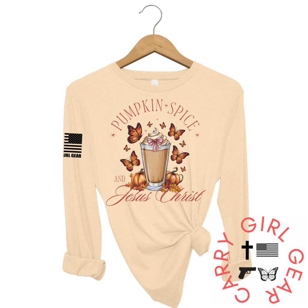 Pumpkin Spice Long Sleeve Cream / Xs