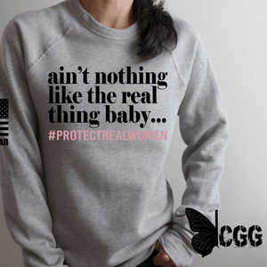 Real Thing Baby Hoodie & Sweatshirt / Athletic Gray Xs
