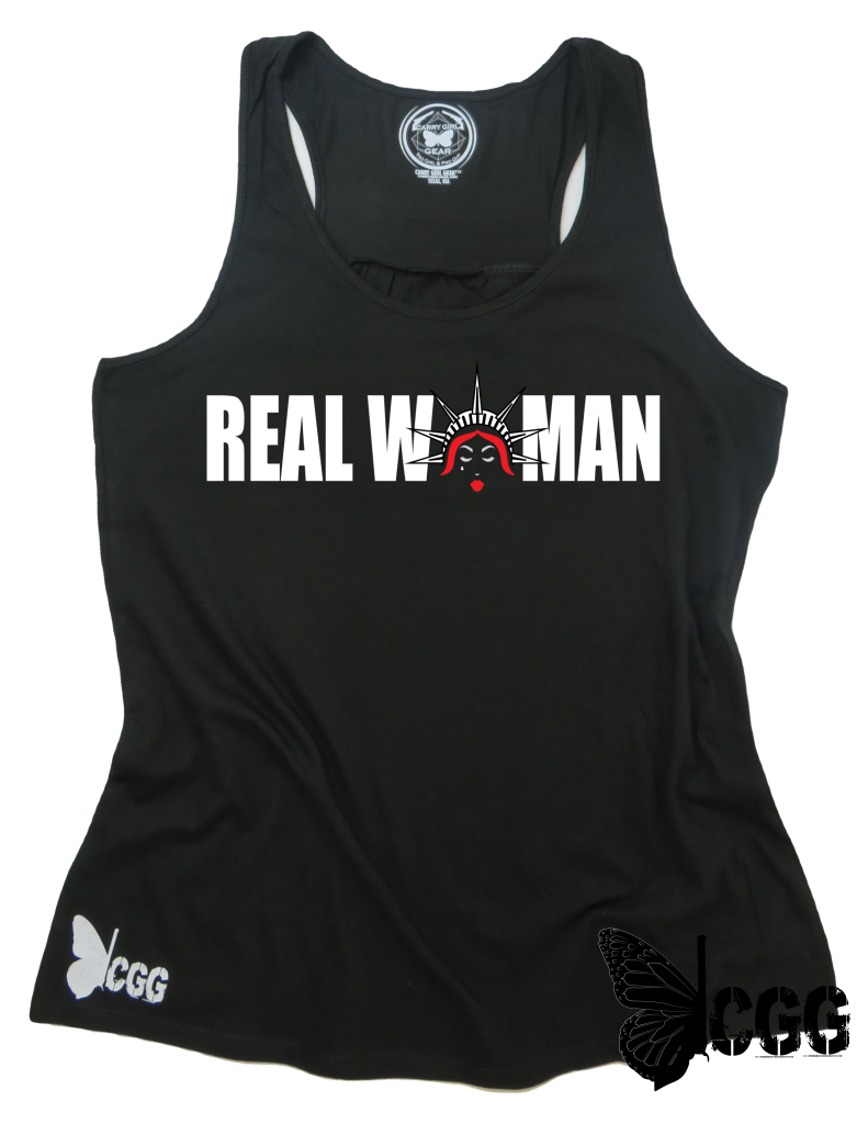 Real Woman Tank Xs / Black Cgg Racerback Tank