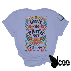 Rely On Faith Tee Xs / Lavender Blue Unisex Cut Cgg Perfect Tee