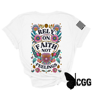 Rely On Faith Tee Xs / White Unisex Cut Cgg Perfect Tee