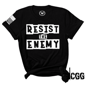Resist The Enemy Tee Xs / Black Unisex Cut Cgg Perfect Tee