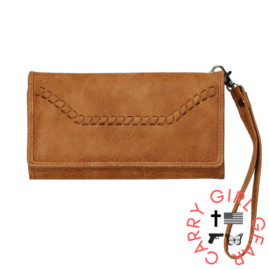 Rfid Morgan Clutch Wallet By Lady Conceal Cinnamon Wallets