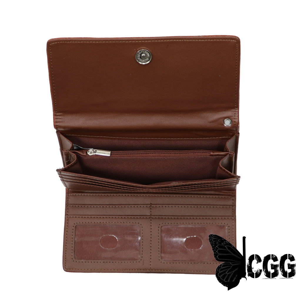 Rfid Morgan Clutch Wallet By Lady Conceal Mahogany Wallets