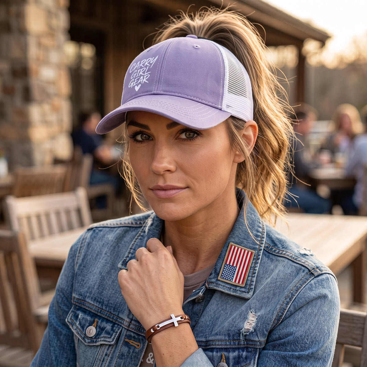 I HEART CGG Ponytail Trucker