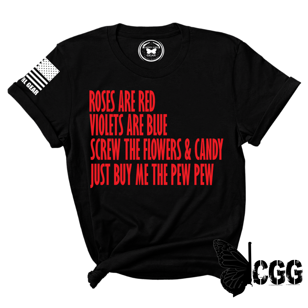 Roses Are Red Tee Xs / Black Unisex Cut Cgg Perfect