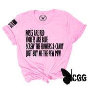 Roses Are Red Tee Xs / Bubble Unisex Cut Cgg Perfect