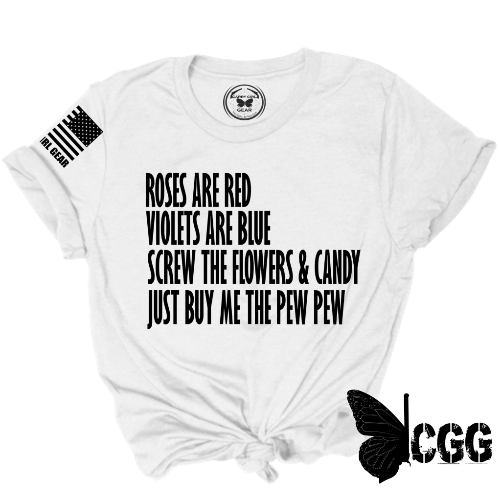 Roses Are Red Tee Xs / White Unisex Cut Cgg Perfect