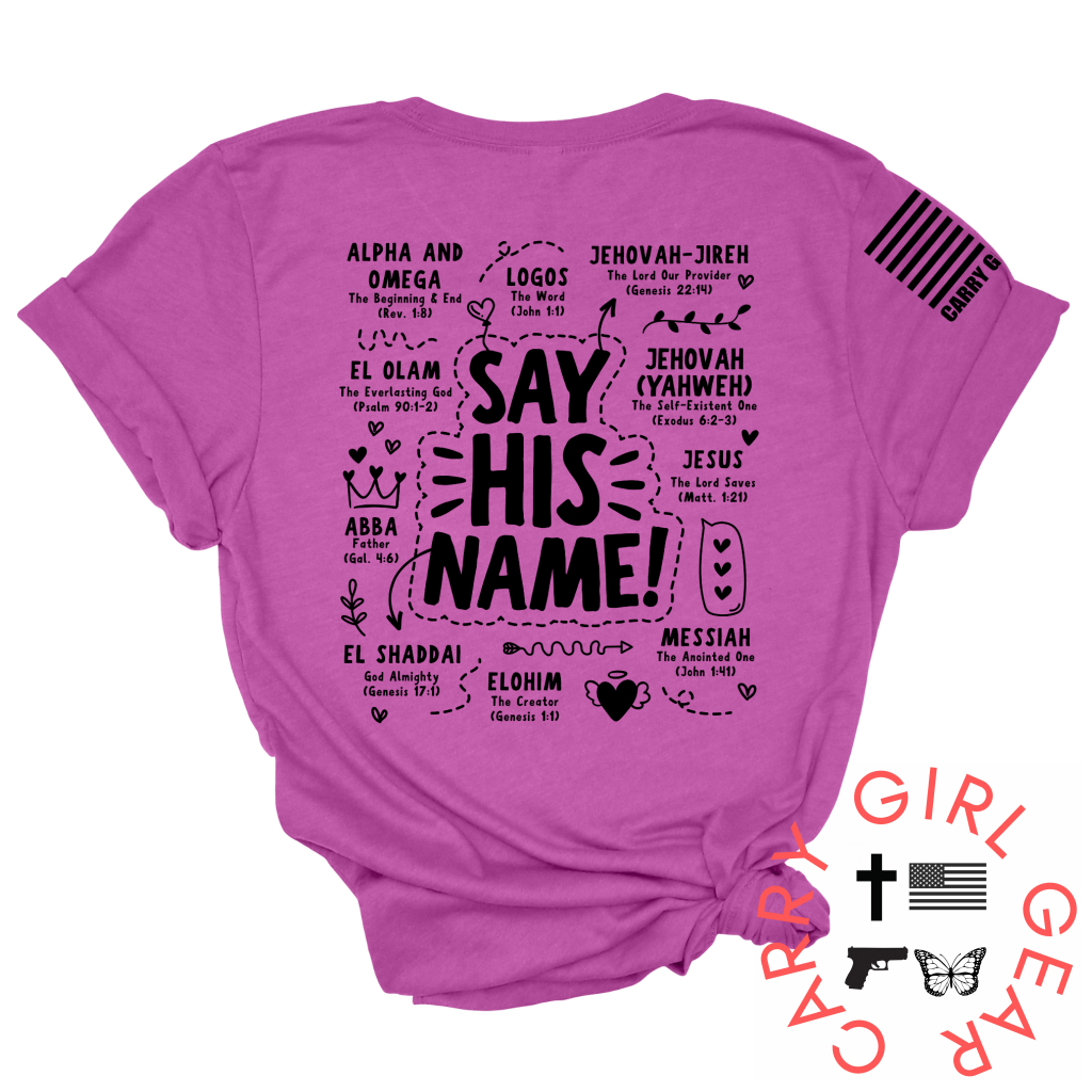 Say His Name Tee Xs / Magenta Unisex Cut Cgg Perfect Tee