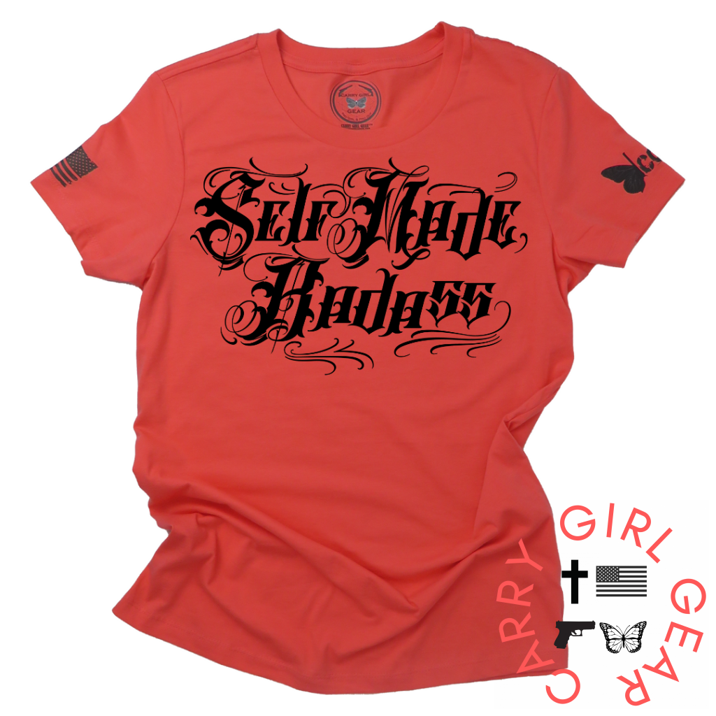 Self Made Badass**April 2022 Club Tee Xs / Coral Womens Cut