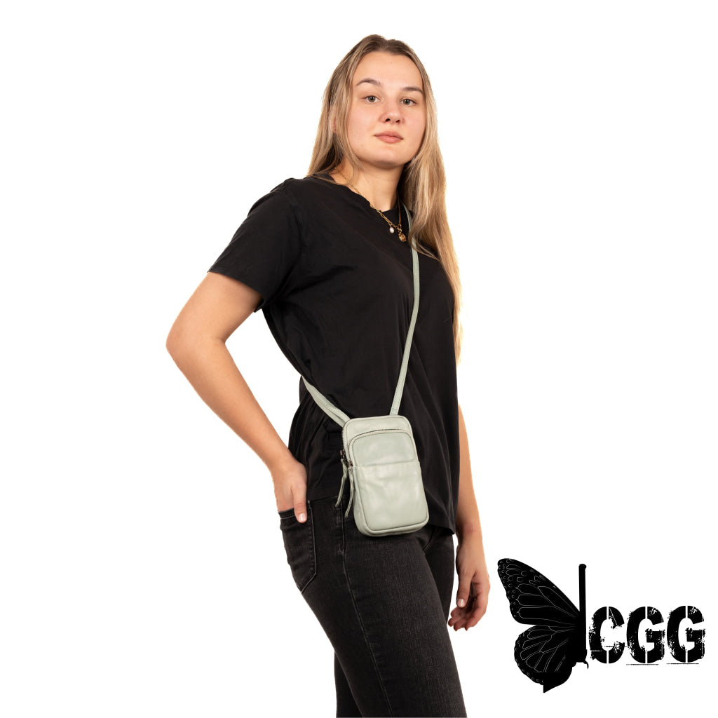 Shay Leather Rfid Crossbody By Lady Conceal For Tasers And Pepper Spray