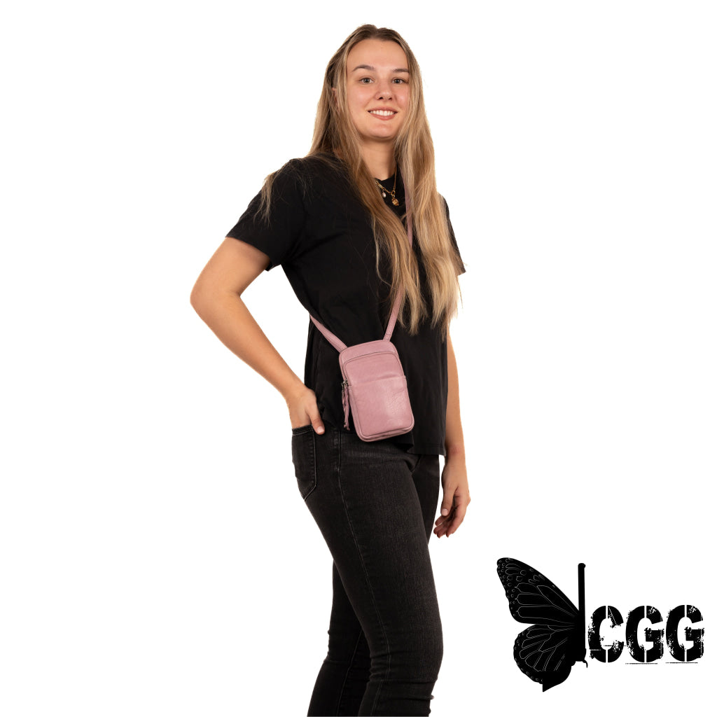 Shay Leather Rfid Crossbody By Lady Conceal For Tasers And Pepper Spray