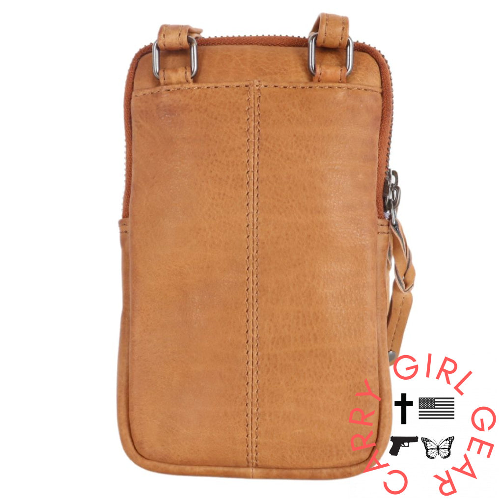 Shay Leather Rfid Crossbody By Lady Conceal For Tasers And Pepper Spray