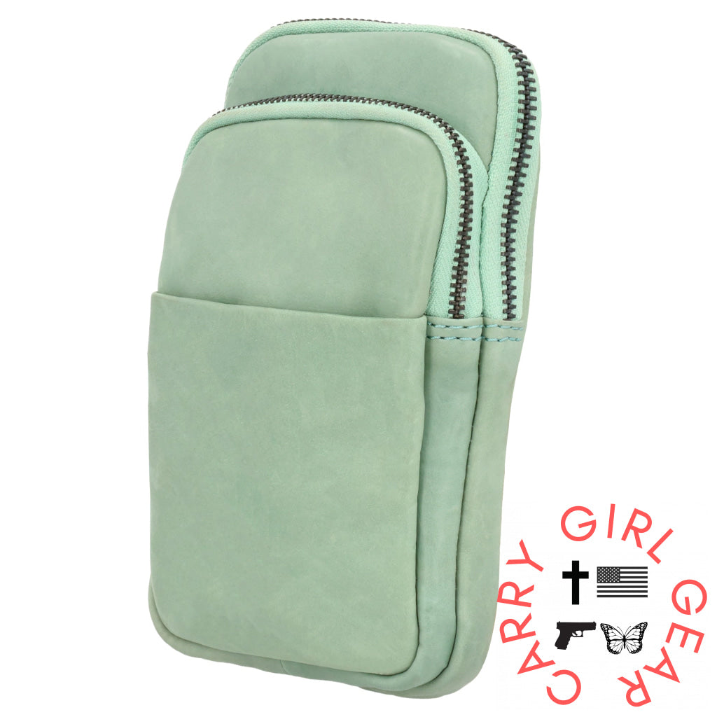 Shay Leather Rfid Crossbody By Lady Conceal For Tasers And Pepper Spray