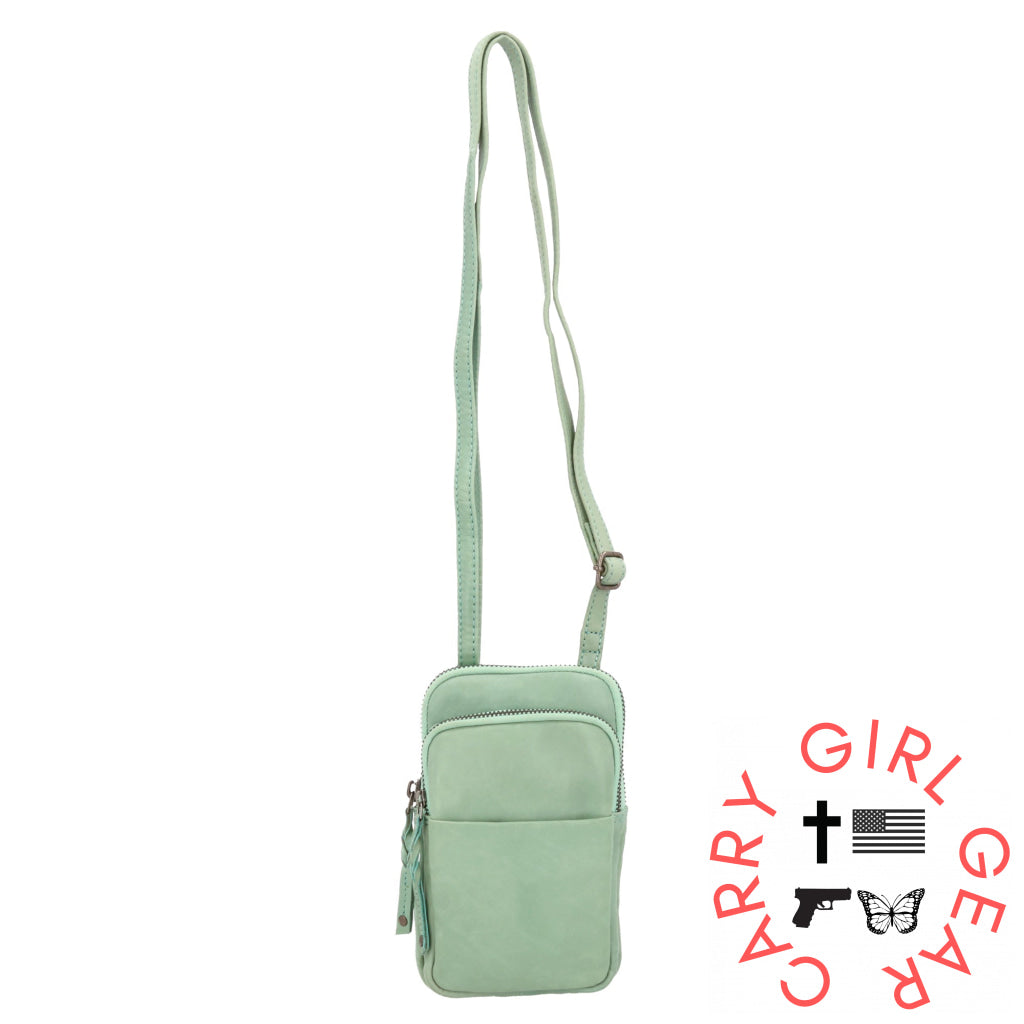 Shay Leather Rfid Crossbody By Lady Conceal For Tasers And Pepper Spray