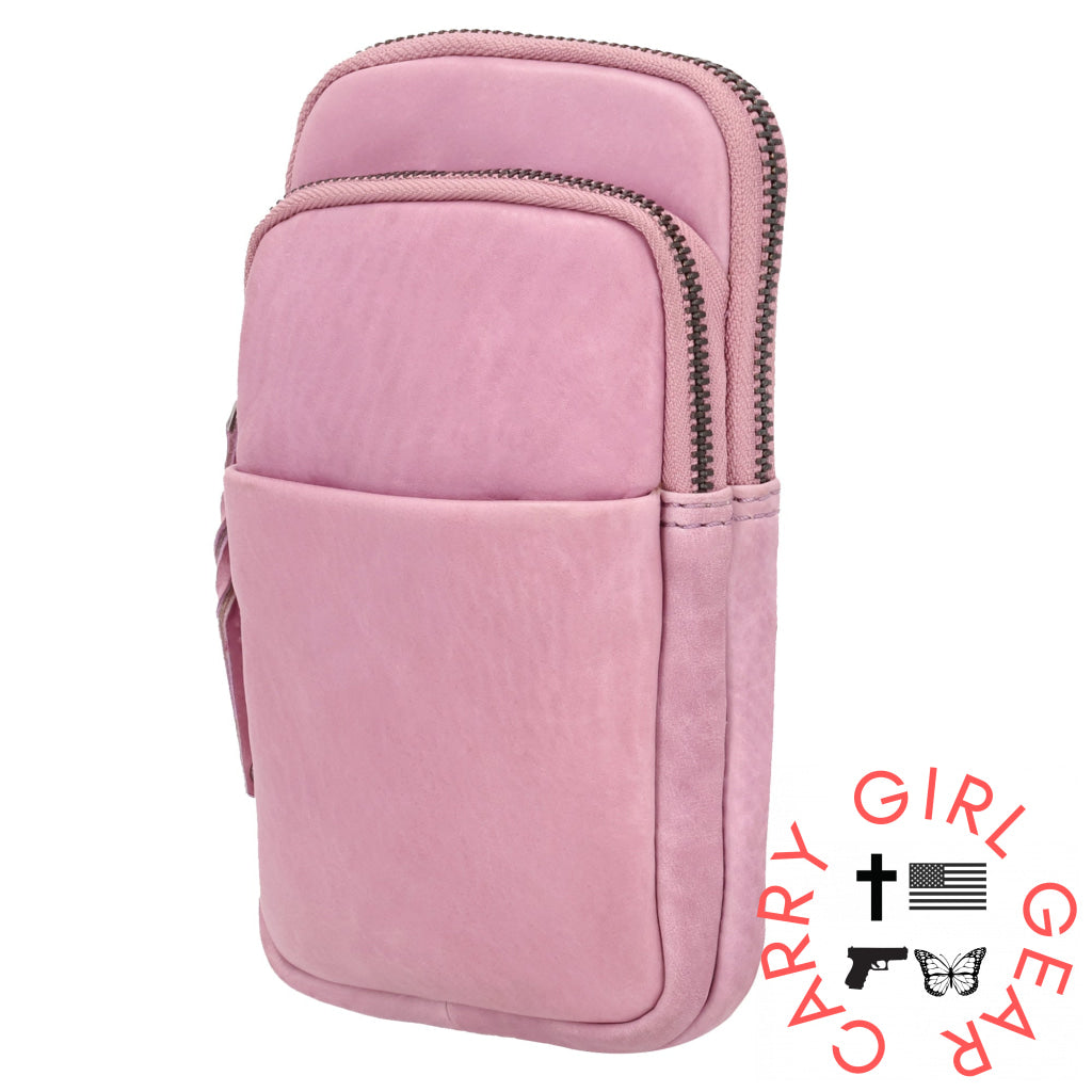 Shay Leather Rfid Crossbody By Lady Conceal For Tasers And Pepper Spray
