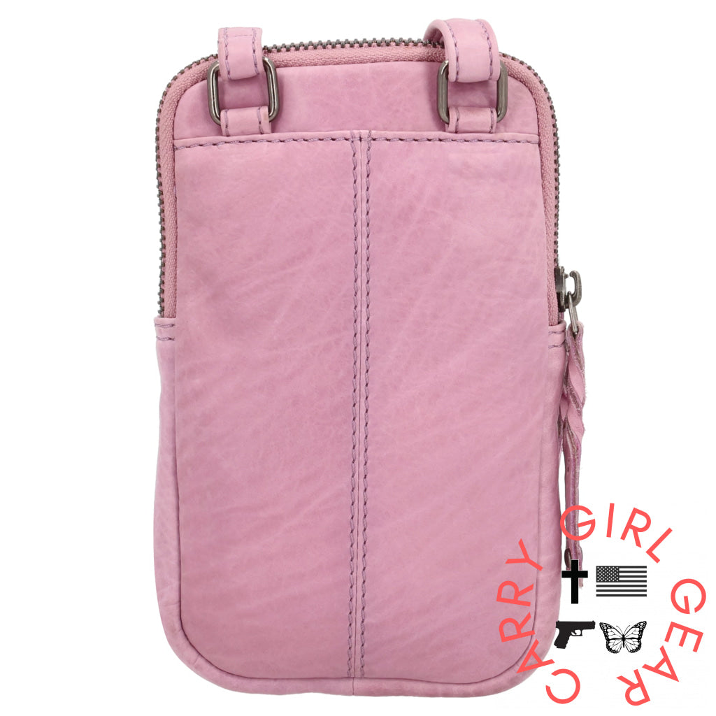 Shay Leather Rfid Crossbody By Lady Conceal For Tasers And Pepper Spray
