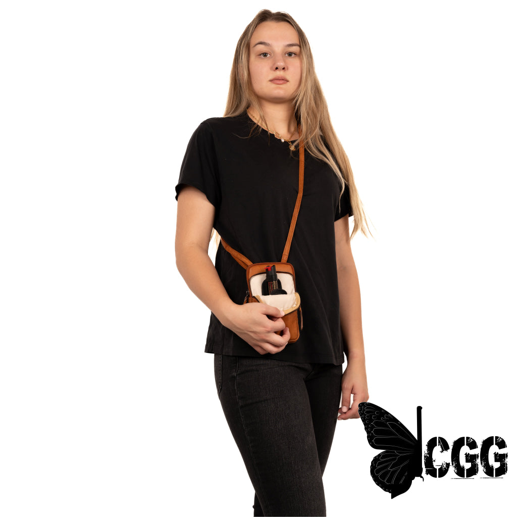 Shay Leather Rfid Crossbody By Lady Conceal For Tasers And Pepper Spray