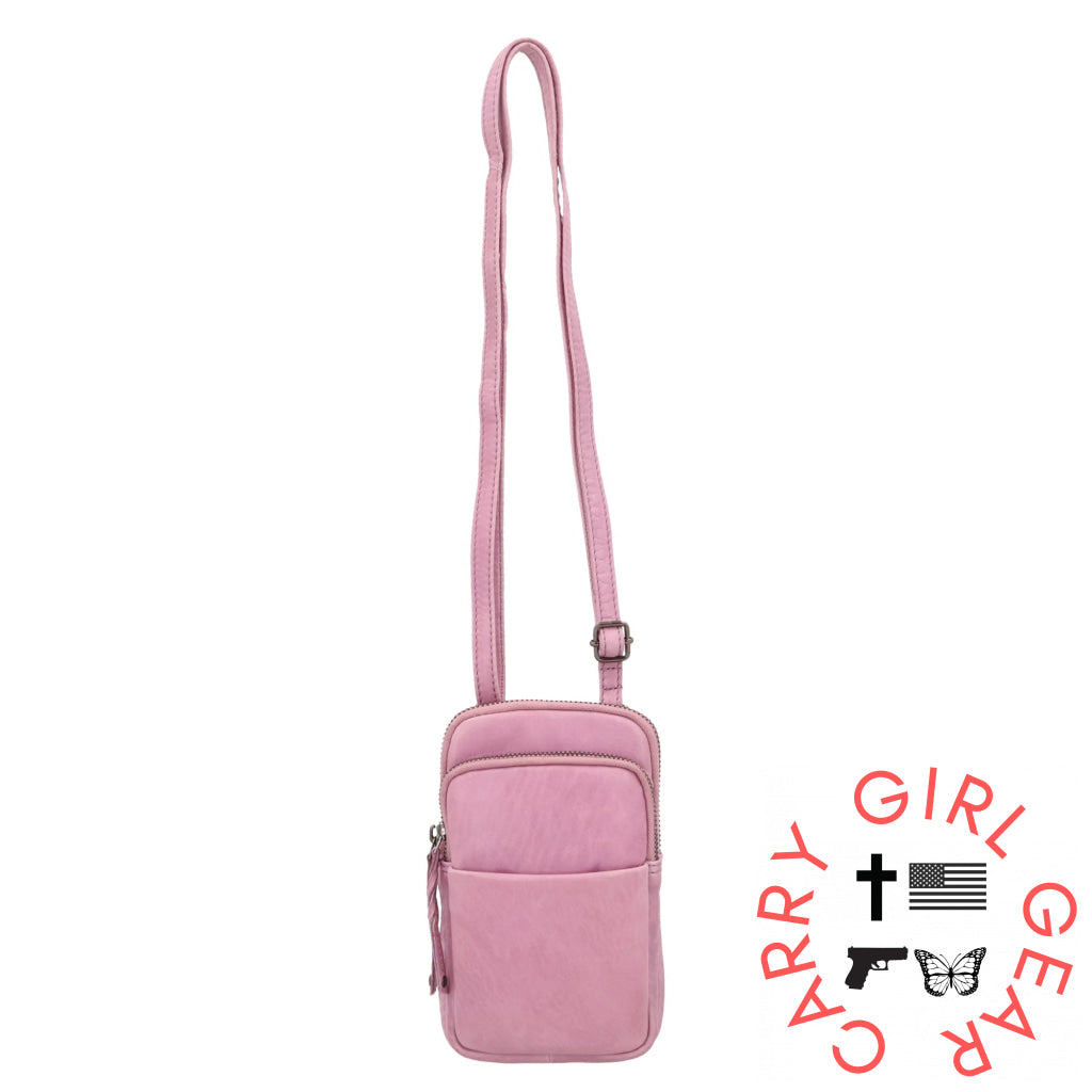 Shay Leather Rfid Crossbody By Lady Conceal For Tasers And Pepper Spray