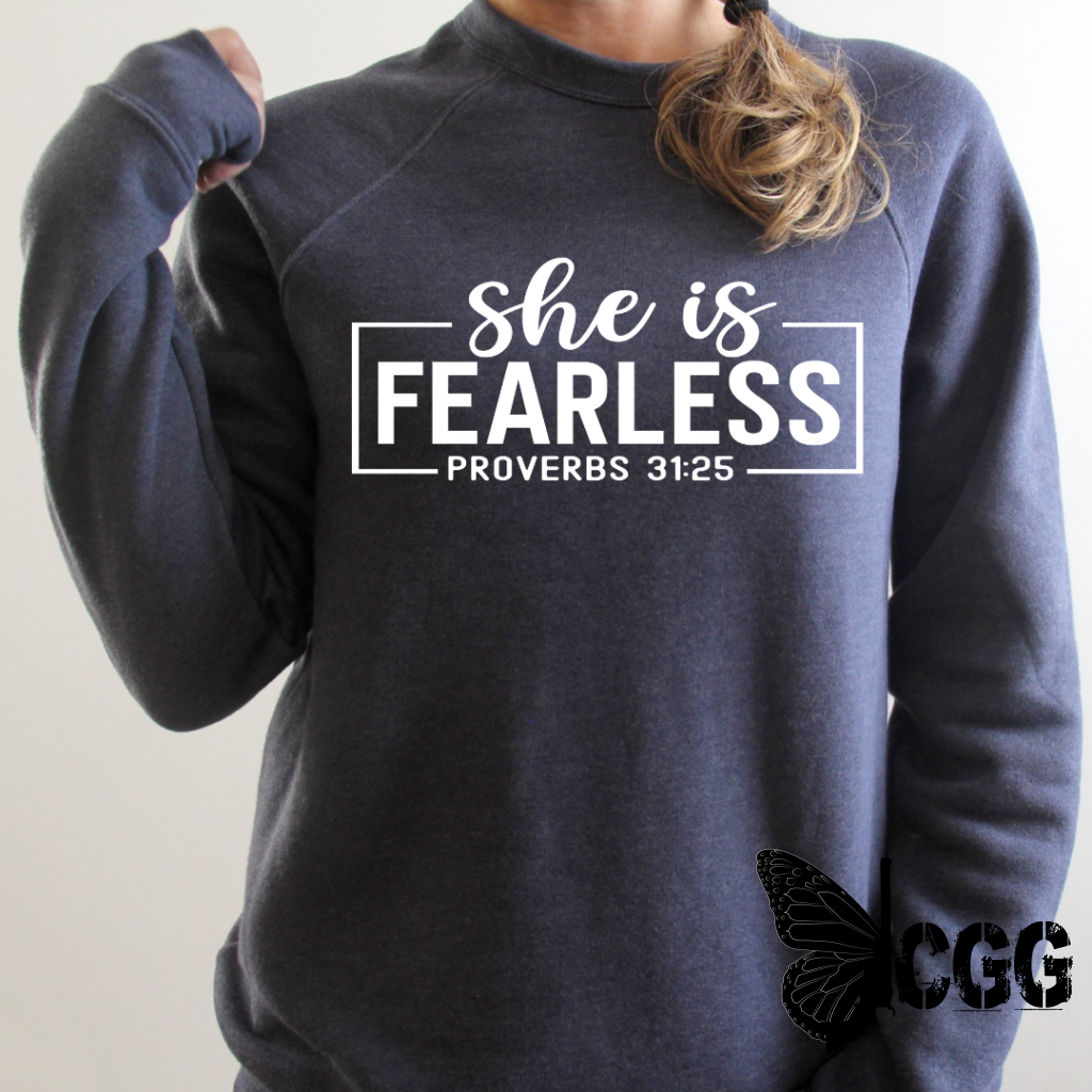 She Is Fearless Hoodie & Sweatshirt Pullover / Mauve Xs