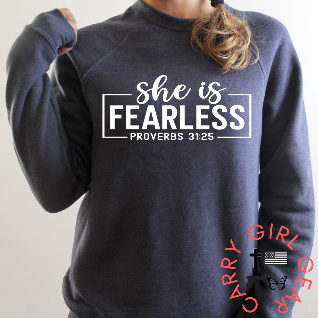 She Is Fearless Hoodie & Sweatshirt / Mauve Xs