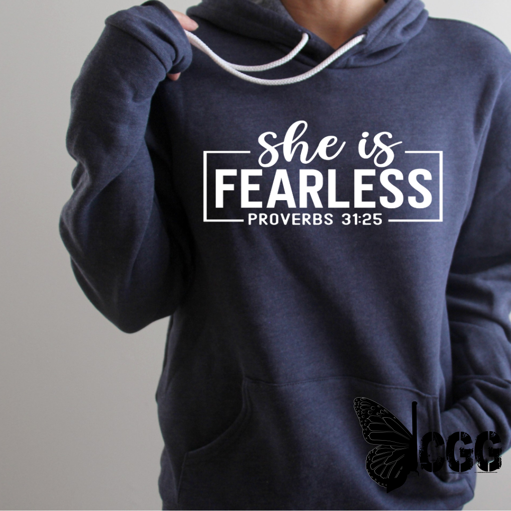 She Is Fearless Hoodie & Sweatshirt Pullover / Mauve Xs