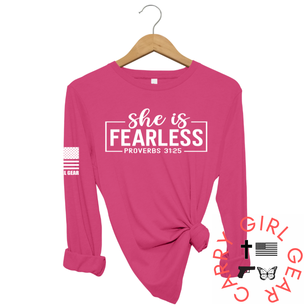 She Is Fearless Long Sleeve Berry / Xs