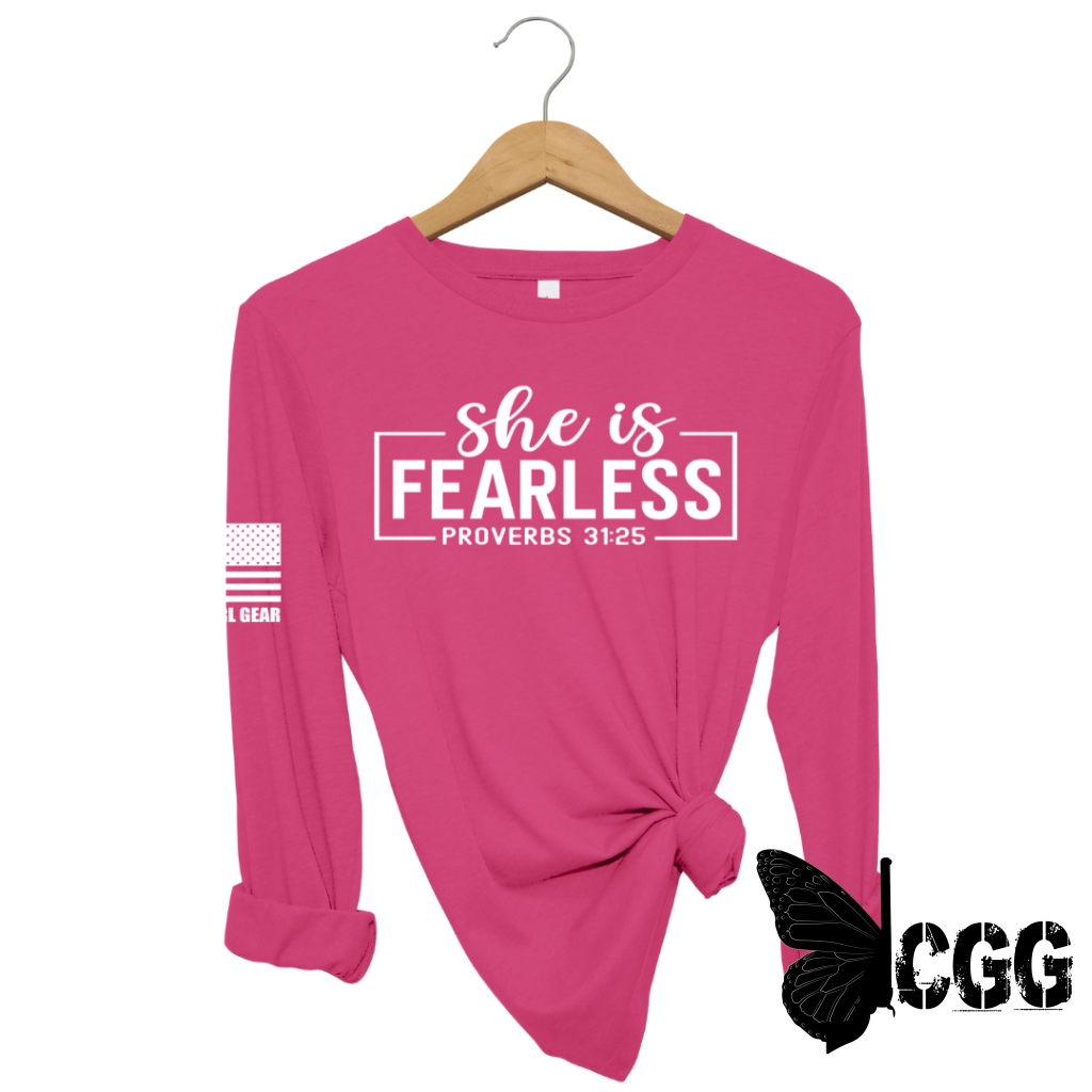 She Is Fearless Long Sleeve Berry / Xs