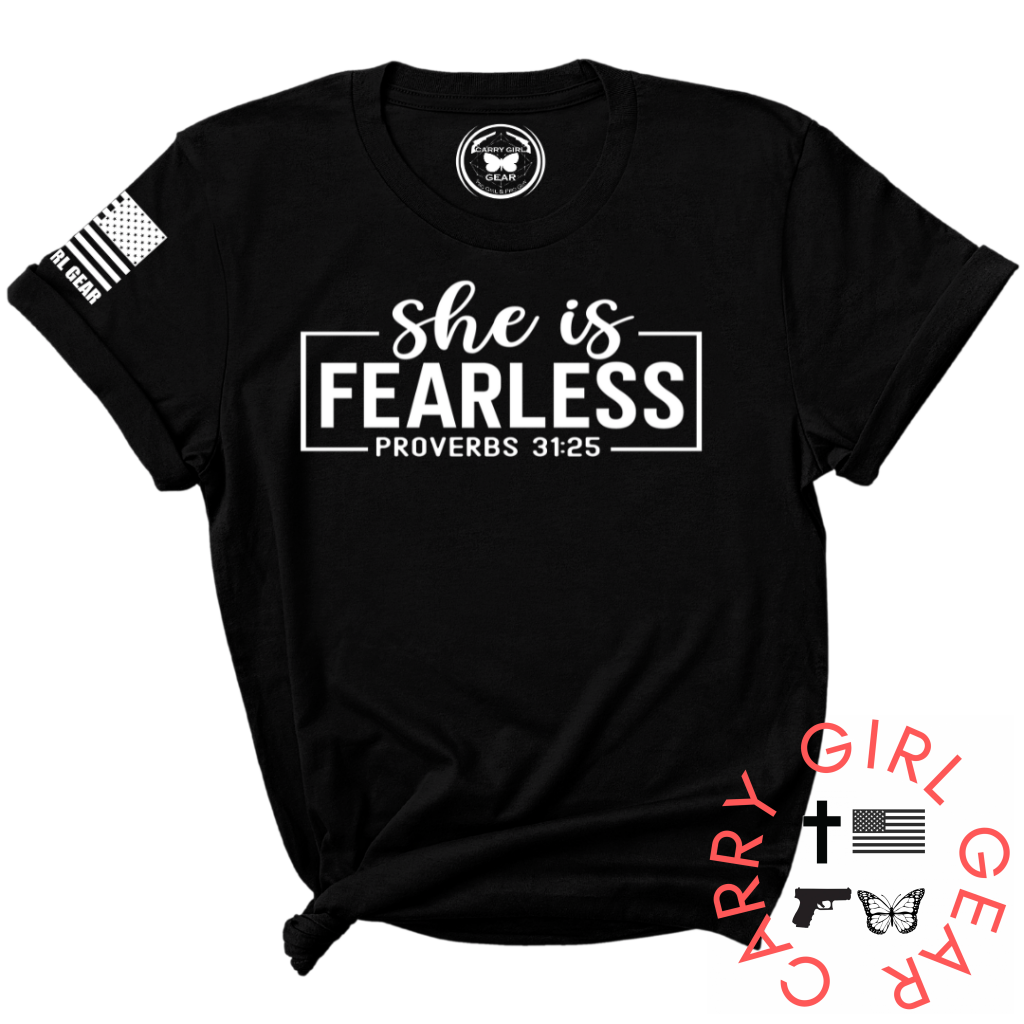 She Is Fearless Tee Xs / Black Unisex Cut Cgg Perfect Tee