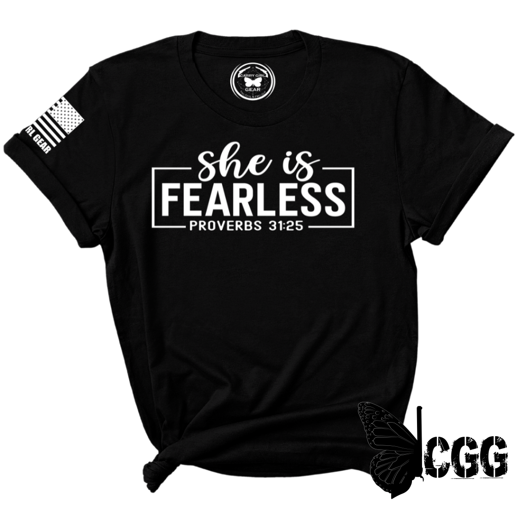 She Is Fearless Tee Xs / Black Unisex Cut Cgg Perfect Tee