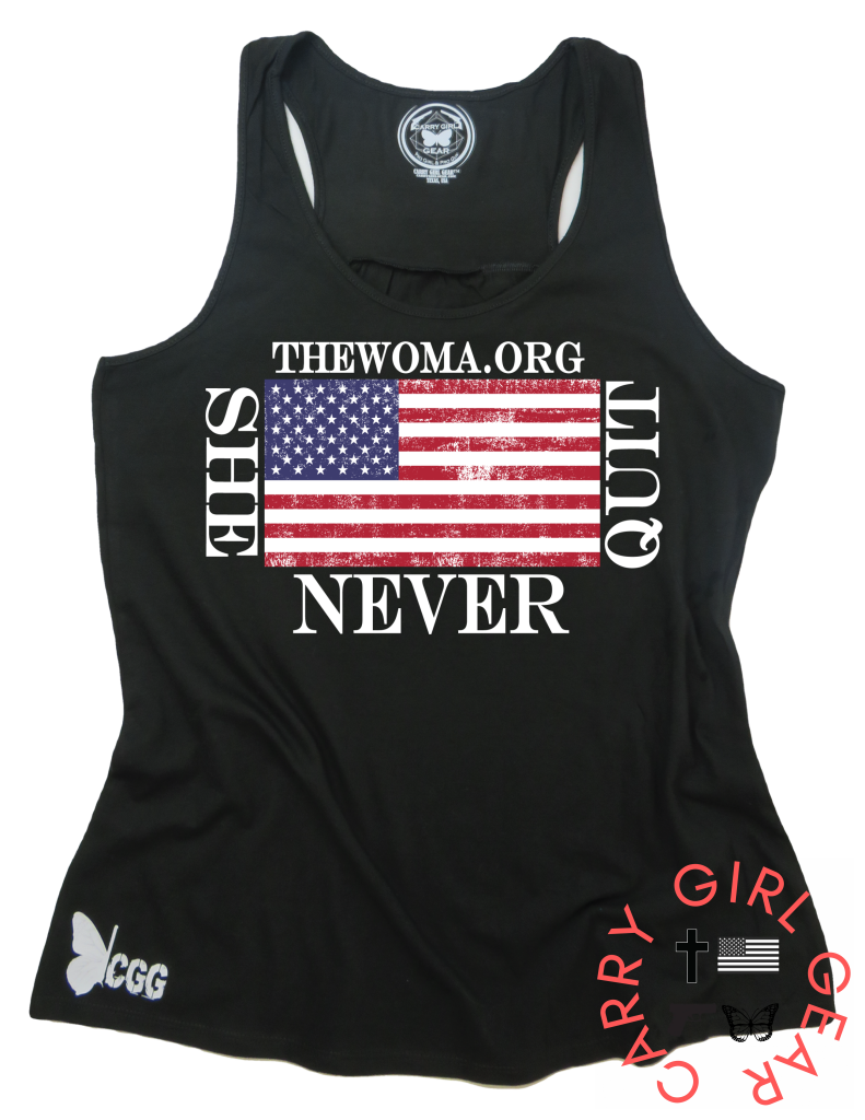 She Never Quit Tank Xs / Black Cgg Racerback Tank