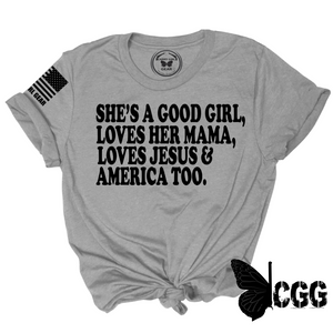 Shes A Good Girl Tee Xs / Steel Unisex Cut Cgg Perfect Tee