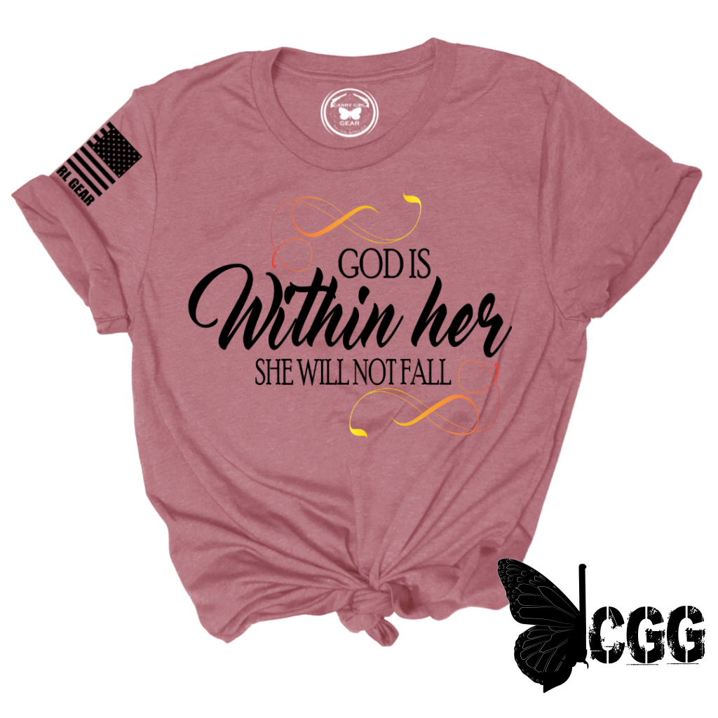 She Will Never Fall Tee Xs / Mauve Unisex Cut Cgg Perfect Tee