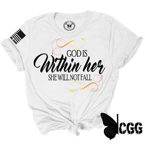 She Will Never Fall Tee Xs / White Unisex Cut Cgg Perfect Tee