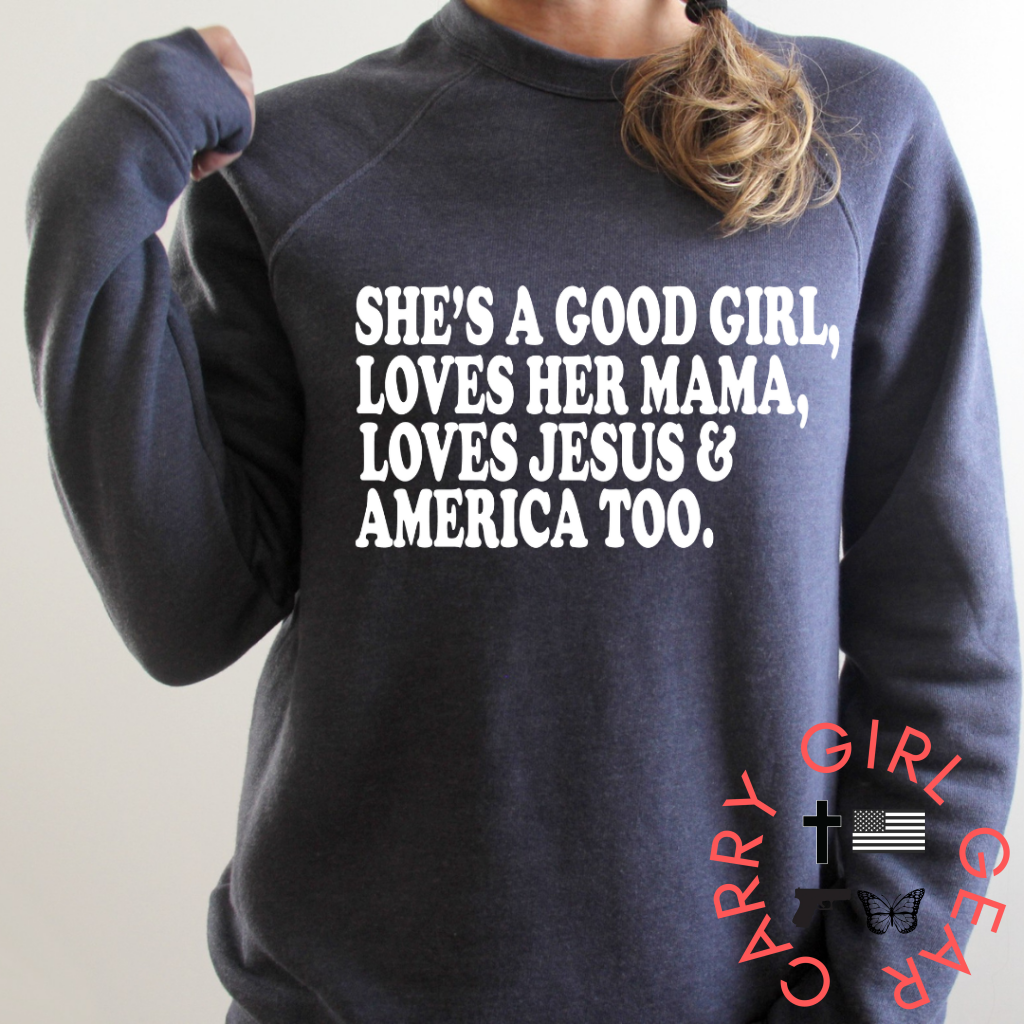 Shes A Good Girl Hoodie & Sweatshirt / Mauve Xs