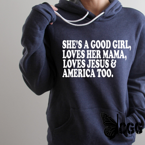 Shes A Good Girl Hoodie & Sweatshirt Pullover / Mauve Xs