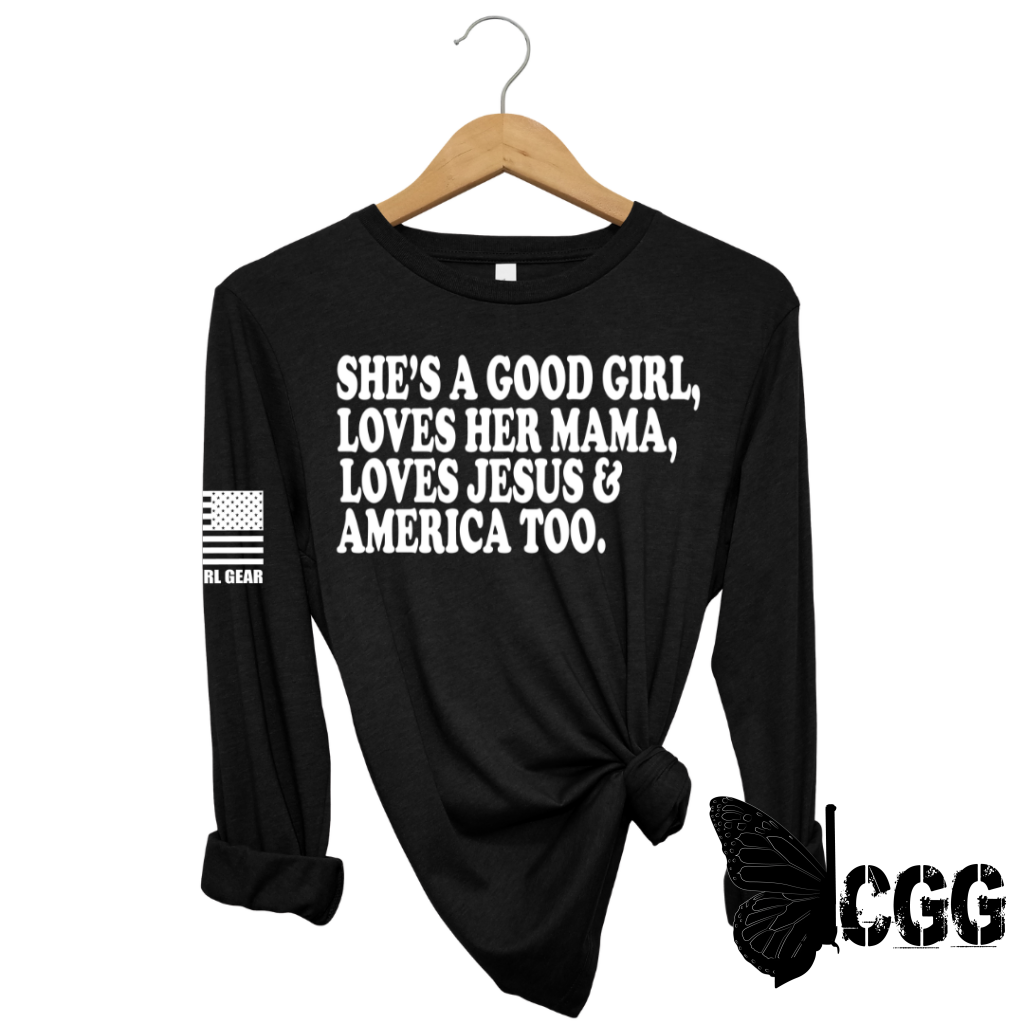 Shes A Good Girl Long Sleeve Black / Xs