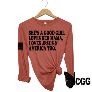 Shes A Good Girl Long Sleeve Clay / Xs
