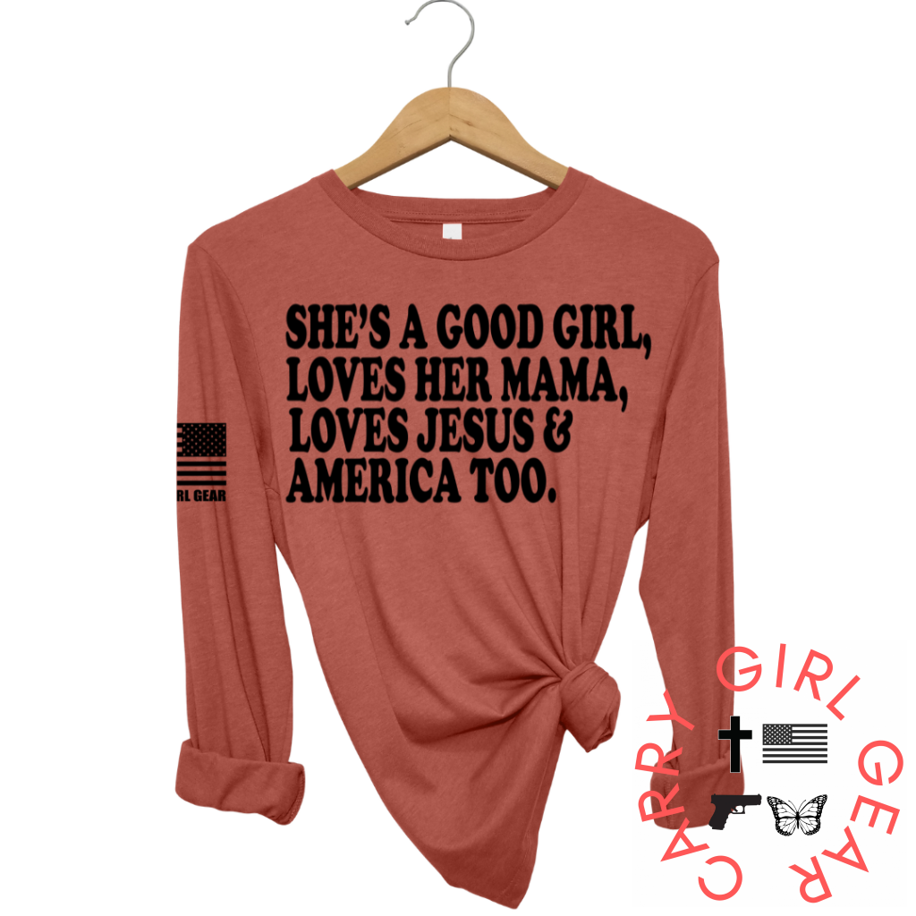Shes A Good Girl Long Sleeve Clay / Xs